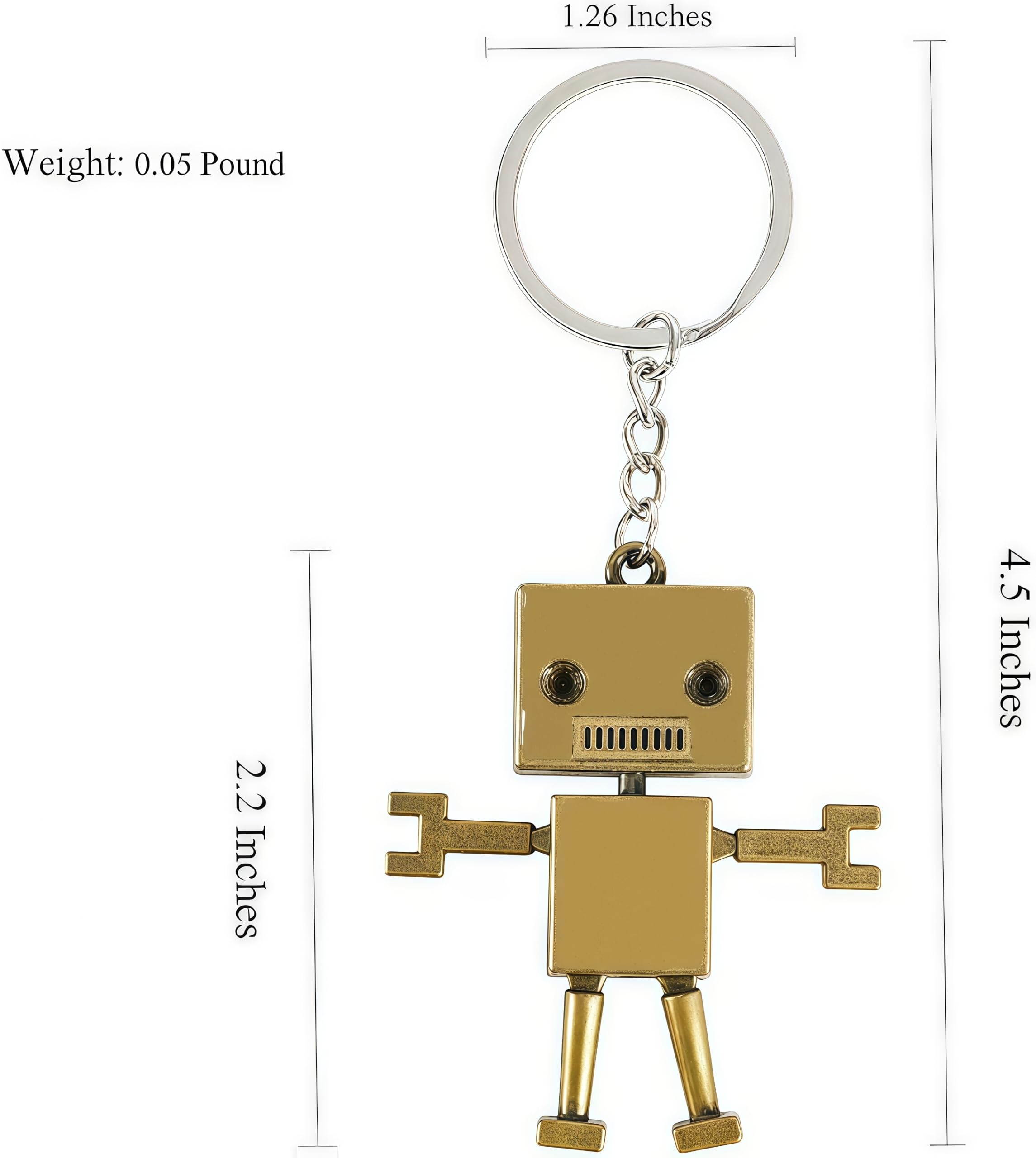 Amazon.co.jp: Kawaii Movableメタルロボットキーチェーンキーリング